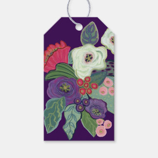 Etiqueta Para Presente Flores Festivas Marcações de Presente