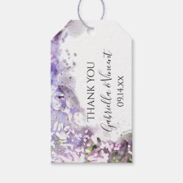 Etiqueta Para Presente Flores Lilases Roxas Marcas De Favor De Casamento 