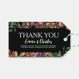 Etiqueta Para Presente Flores Selvagens Escuras Salve A Data