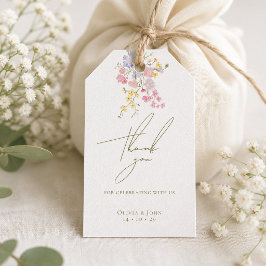 Etiqueta Para Presente Flores Silvestres Boho Verde Exuberante Casamento