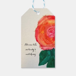 Etiqueta Para Presente Floresça Como Se Ninguém Estivesse Observando