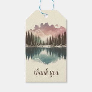 Etiqueta Para Presente Floresta de Aquarela