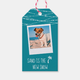 Etiqueta Para Presente Flórida Tropical Warm Deseja Foto De Dois Lados |