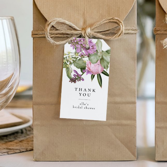 Etiqueta Para Presente Flower Garden Bridal Shower Favor (Criador carregado)