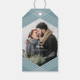 Etiqueta Para Presente Foco Festivo | Azul Cinza |