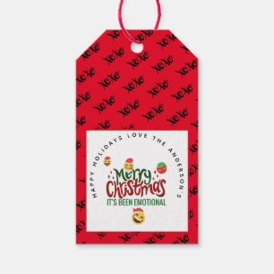 Etiqueta Para Presente Foi Emocional Feliz Natal Engraçado Tag Emoji