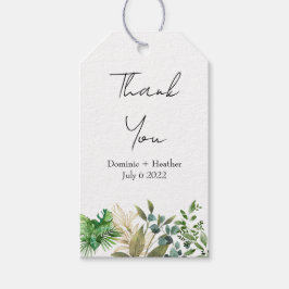 Etiqueta Para Presente Folha Botânica Elegante