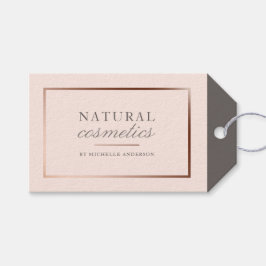 Etiqueta Para Presente Folha de Rosa de Chic Gold e Cosméticos Naturais R