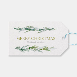 Etiqueta Para Presente Folhagem de Inverno “Feliz Natal”