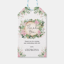 Folhas de Botânica Rustic Blush Pink Garden Flores