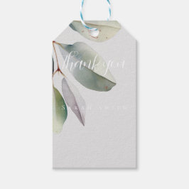 Etiqueta Para Presente Folhas de eucalipto Elegante