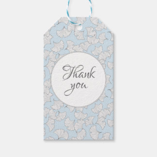 Etiqueta Para Presente Folhas de ginkgo legíveis com cor de fundo persona