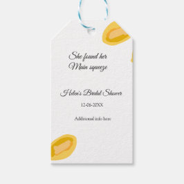 Etiqueta Para Presente folhas de limão desenhadas à mão adicionam chuveir