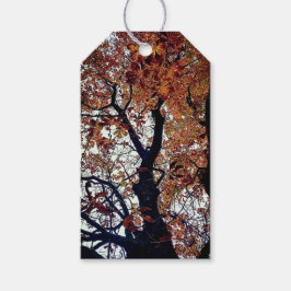 Etiqueta Para Presente Folhas de ouro