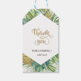Etiqueta Para Presente Folhas de Palmeira Tropical Casamento de Verão Agr