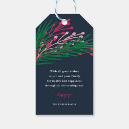 Etiqueta Para Presente Folhas e Berries