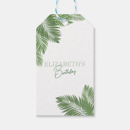 Etiqueta Para Presente Folhas Tropicais