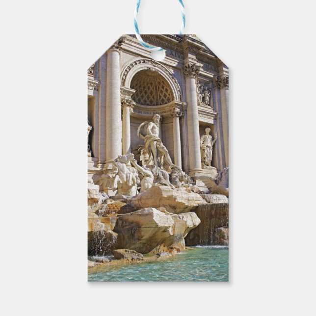 Etiqueta Para Presente Fonte de Trevi Roma Fotografia (Frente)