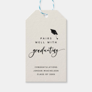 Etiqueta Para Presente Formando de Graduação Moderna de Parabéns de Calig