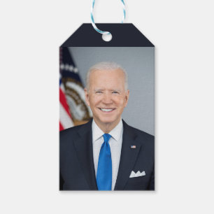 Etiqueta Para Presente Foto da Casa Branca do Presidente Americano Joe Bi