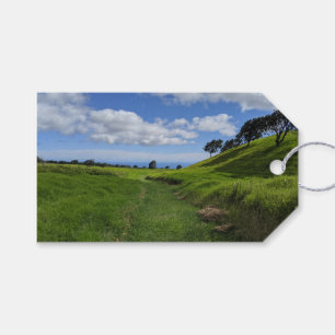 Etiqueta Para Presente Foto da Paisagem Natural Havaiana