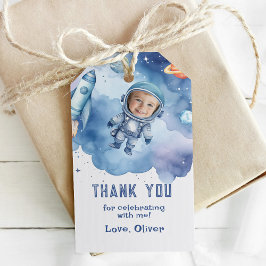 Etiqueta Para Presente Foto de aniversário do astronauta do espaço sidera