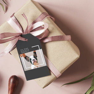 Etiqueta Para Presente Foto de Cachorro Moderno   Cachorro