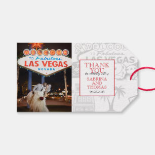 Etiqueta Para Presente Foto de casamento Red Las Vegas