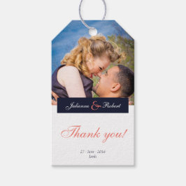 Etiqueta Para Presente Foto de coral azul marinho Obrigado Favorecer etiq