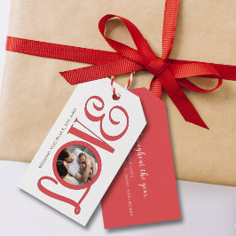 Etiqueta Para Presente Foto de Curto Amor com Script Moderno da Paz de Na