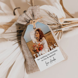 Etiqueta Para Presente Foto de festa de aniversário Obrigado