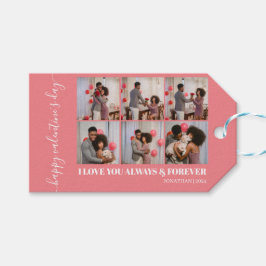 Etiqueta Para Presente Foto do casal de dia de os namorados Elegante Simp