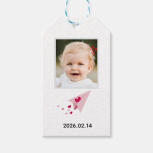 Etiqueta Para Presente Foto e Data do Primeiro Aniversário do Bebê Person