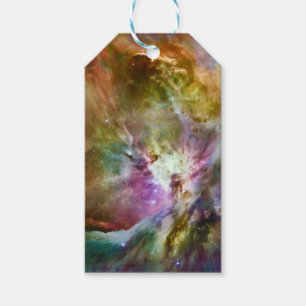 Etiqueta Para Presente Foto Espacial Decorativa da Nebula do Orion Galaxy