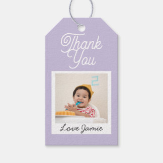 Etiqueta Para Presente Foto Personalizada Aniversário de Crianças Agradec