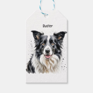 Etiqueta Para Presente Foto Personalizada de Borda Collie Pet