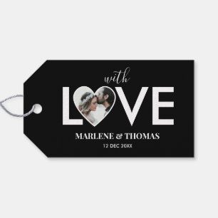 Etiqueta Para Presente Foto personalizada do Noivado de casamento - Quadr