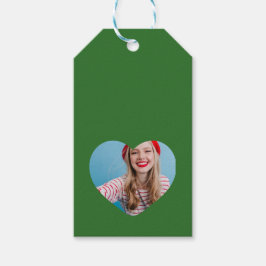 Etiqueta Para Presente Foto personalizada e bonita Natal do Coração