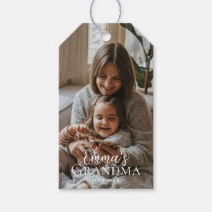 Etiqueta Para Presente Foto Personalizada & Texto Personalizado Avó Desde