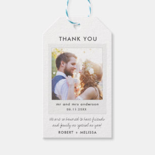 Etiqueta Para Presente Foto Simples De Casamento Obrigado A Favor