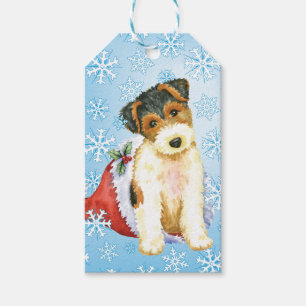 Etiqueta Para Presente Fox feliz Terrier do fio de Howlidays
