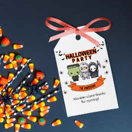 Etiqueta Para Presente Frankenstein Múmia Ceifeira Espantosa Halloween