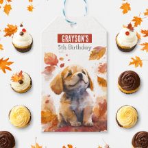 Frascos de queda Puppy - Festa de aniversário -