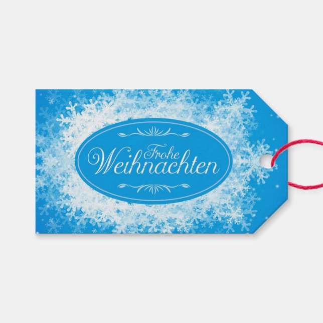 Etiqueta Para Presente Frohe Weihnachten (Frente (horizontal))
