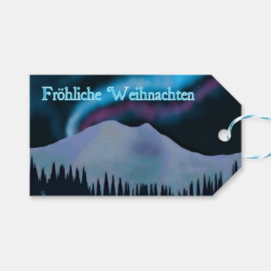 Etiqueta Para Presente Frohliche Weihnachten - Azul Aurora