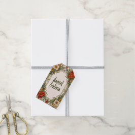 Etiqueta Para Presente Fronteira vitoriana de Ornamentado com o casamento