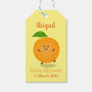 Etiqueta Para Presente Fruta de citrinos de laranja-dança