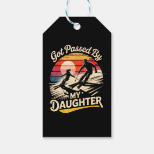 Etiqueta Para Presente Fui Ultrapassado Por Minha Filha Divertido Esqui A