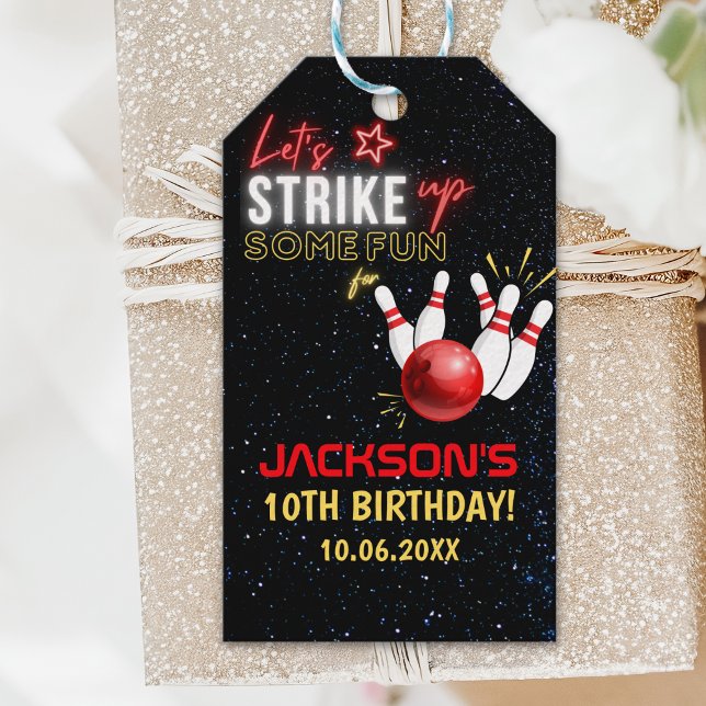 Etiqueta Para Presente Fun Bowling party for Kids (Criador carregado)