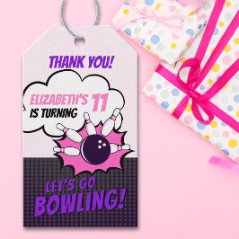 Etiqueta Para Presente Fun Bowling-Style Birthday Girls